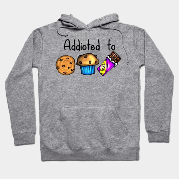 Addicted to Muffins, Cookies and Chocolate - light underground Hoodie by emyzingdesignz